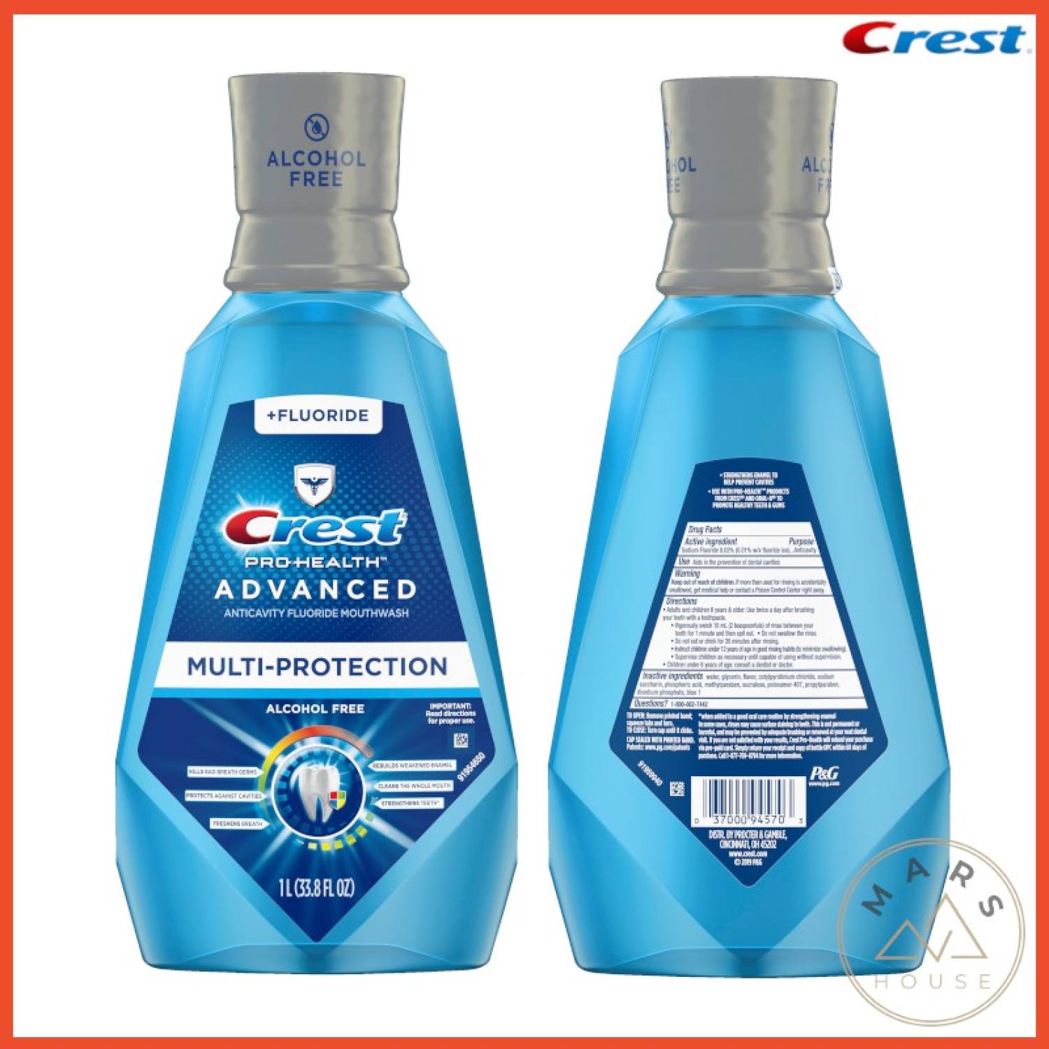 Nước súc miệng Crest Pro-Health Advanced chai lớn 1 Lít