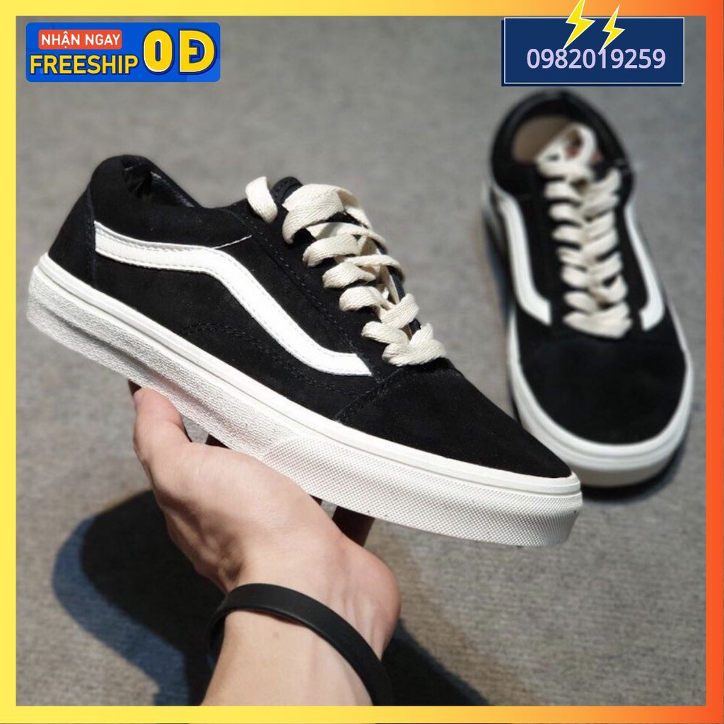 GIÀY VANS 🎁 freeship 🎁 OLD SKOOL MÀU ĐEN full box bill