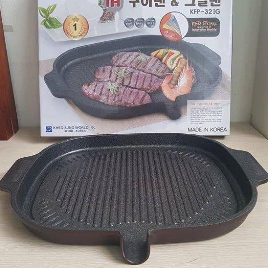 VỈ NƯỚNG PHỦ ĐÁ RED STONE KFP -32IG, DÙNG CHO BẾP TỪ