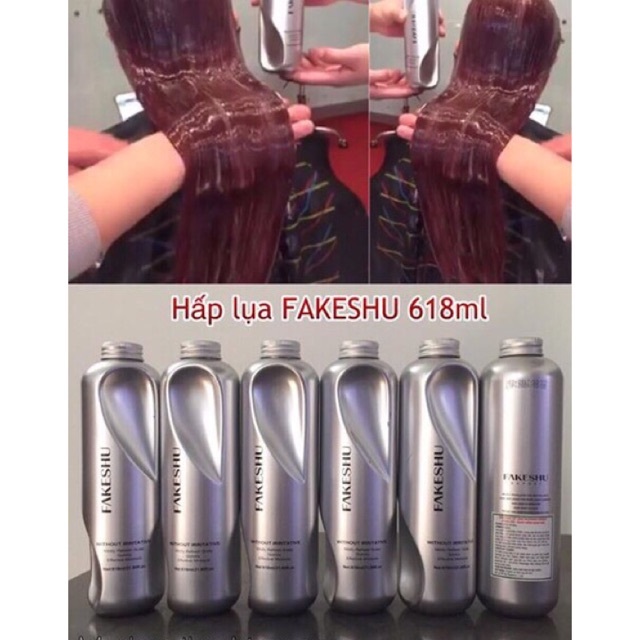 Hấp lụa tơ tằm fakeshu siêu mềm mượt tóc 618ml