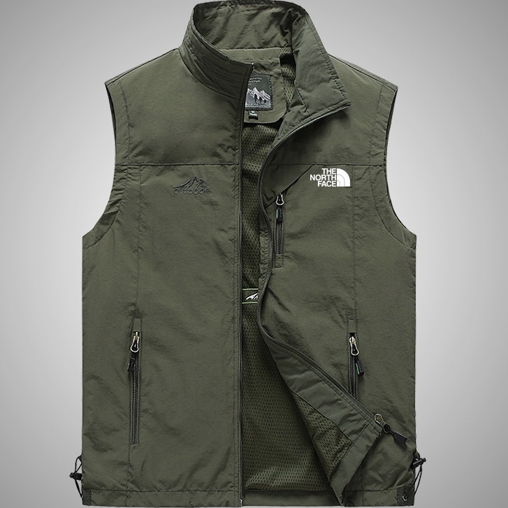 Áo Khoác Câu Cá Không Tay The North Face Phối Nhiều Túi Tiện Dụng Cho Nam