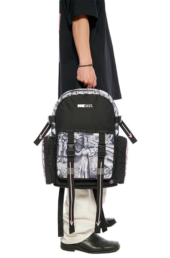 5THEWAY® /painting/ ROCKET BACKPACK™ in BLACK aka Balo Đen