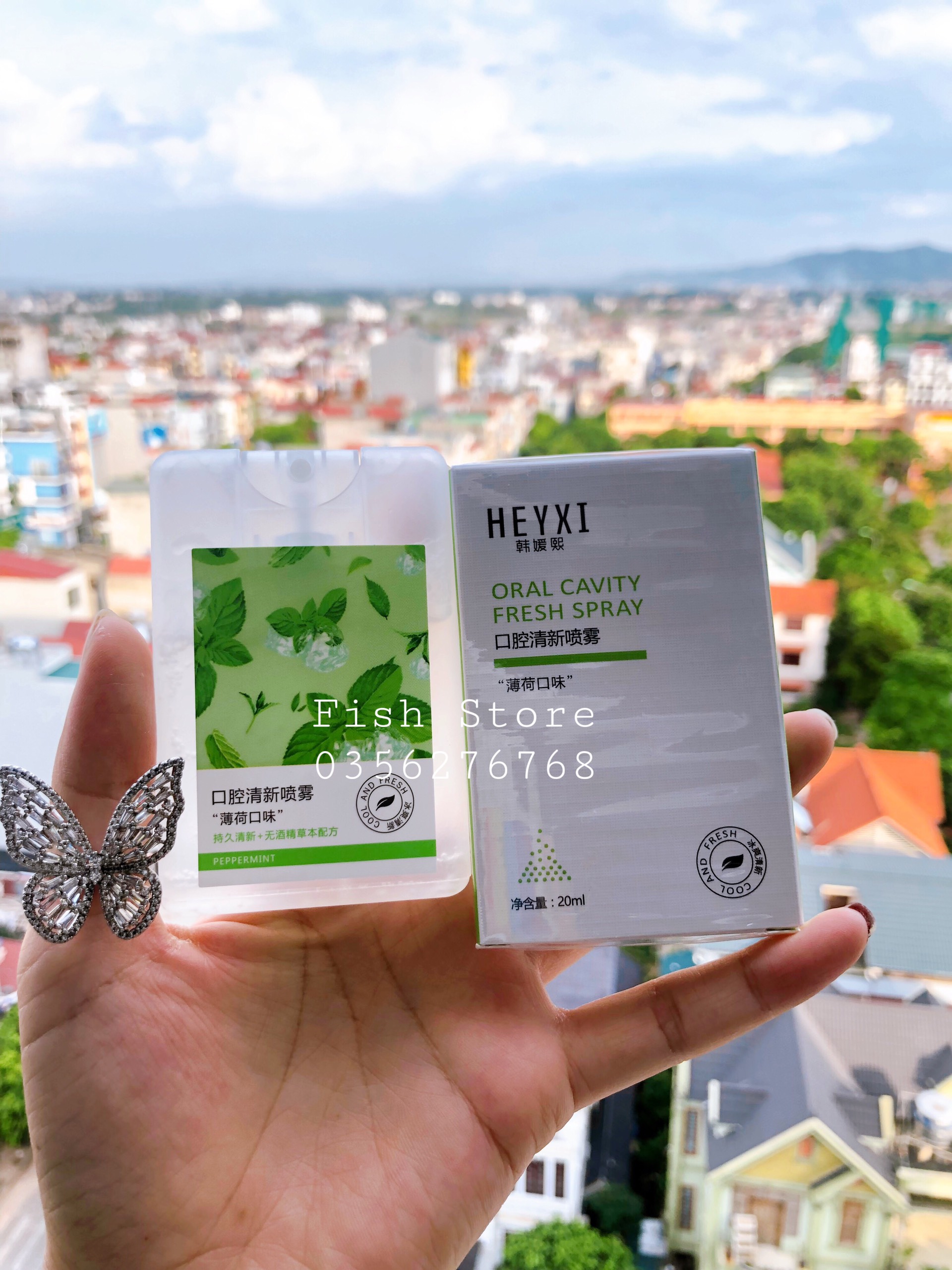 (Có Quà) Xịt Thơm Miệng Bỏ Túi Vị Đào HEYXI