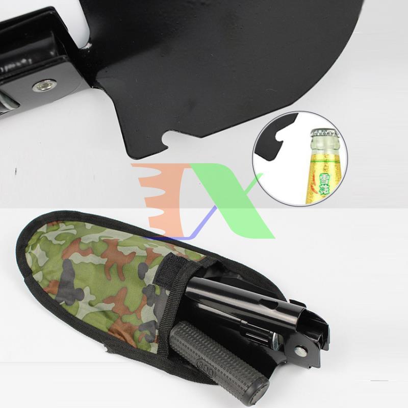 Folding Shovel Multi-Function 5 in 1 (type 2, no pockets, do not remove the handle), shovel, shovel phượt