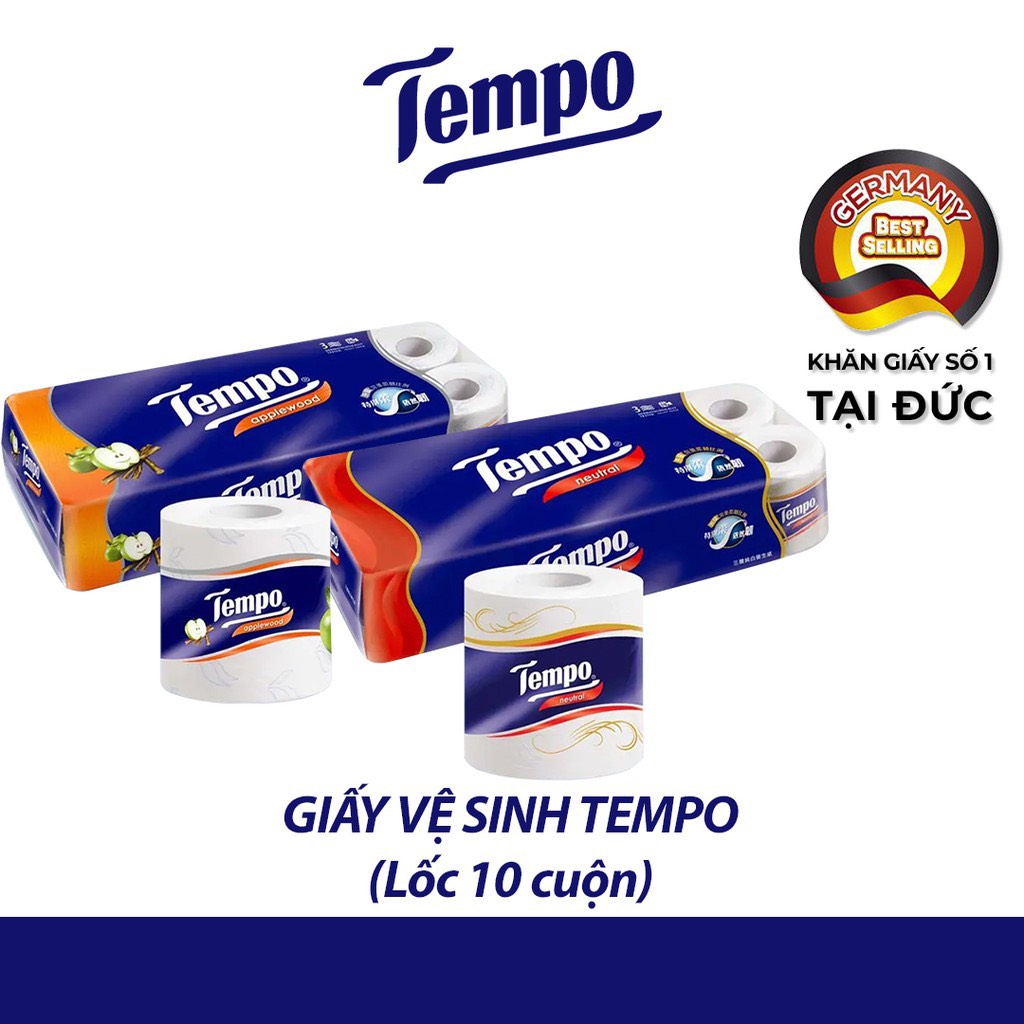 Tempo - Giấy Vệ Sinh Tempo (Lốc 10 cuộn)
