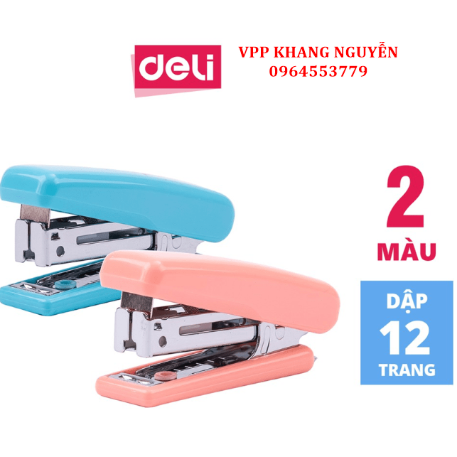 Bấm Kim No.10 Mini Deli 222 Giao Màu Ngẫu Nhiên