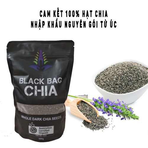 HẠT CHIA ĐEN - ÚC 500GR - chưng yến - nấu chè - nấu sâm