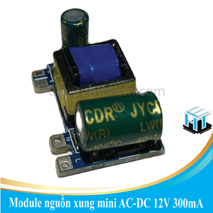 Module nguồn xung mini AC-DC 12V 300mA nhỏ gọn cắm PCB