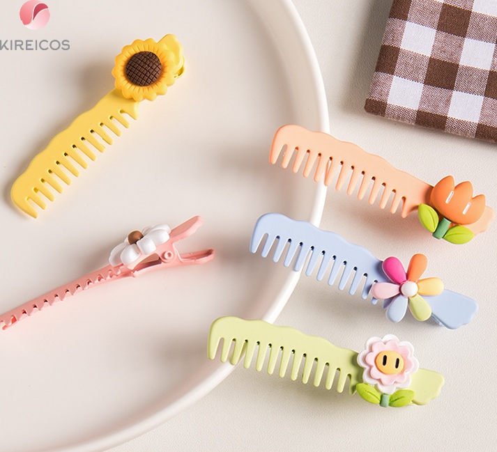 [HCM]Kẹp Tóc Mái Lược Hoa Mai Siêu Xinh - kireicos