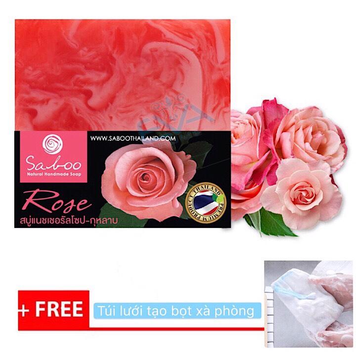 Xà Phòng Saboo Hoa Hồng - Rose Soap Handmade Thailand