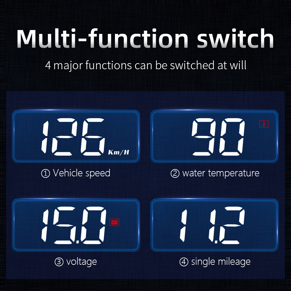 Màn Hình Hiển Thị Đầu Xe Ô Tô HUD OBD2 Máy Chiếu Điện Tử Quá Tốc Độ Màn Hình Độ Nét Cao, Phụ Kiện Ô Tô