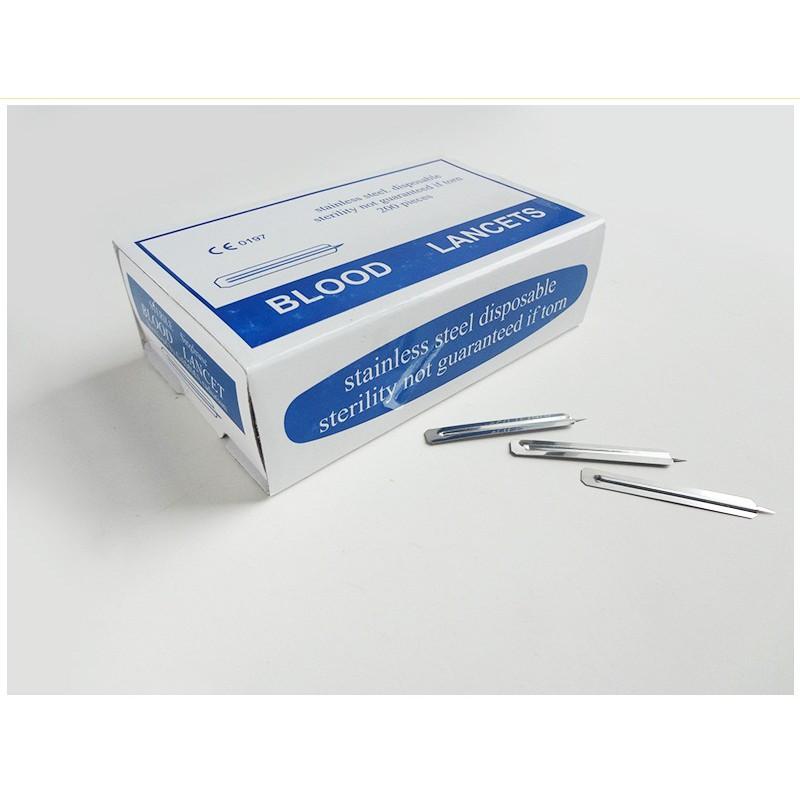 Hộp 200 Chiếc đầu tù Nặn Mụn Blood Lancets