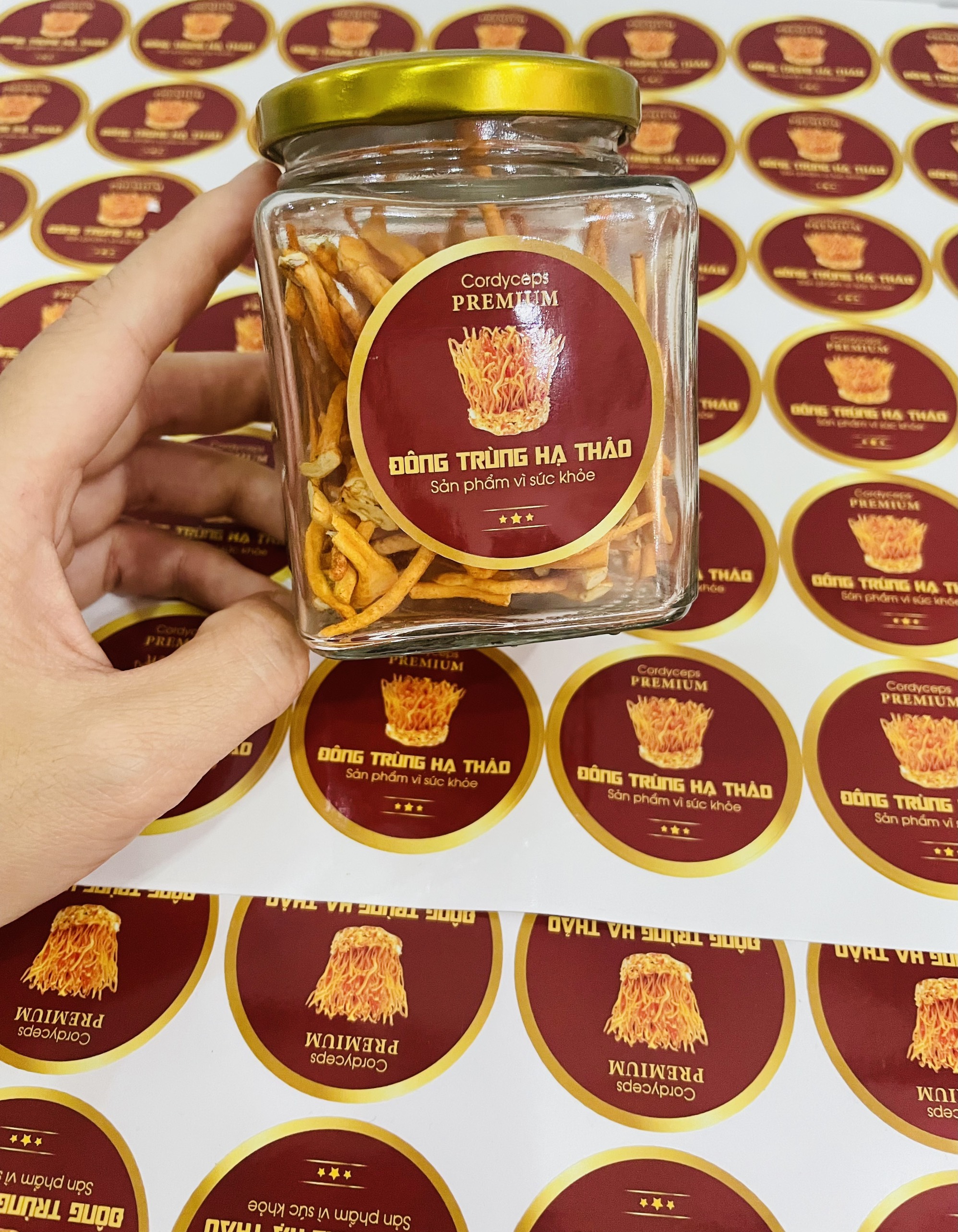 Tem dán đông trùng hạ thảo