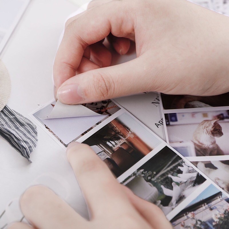 Dải ảnh dán phong cảnh làm bullet journal