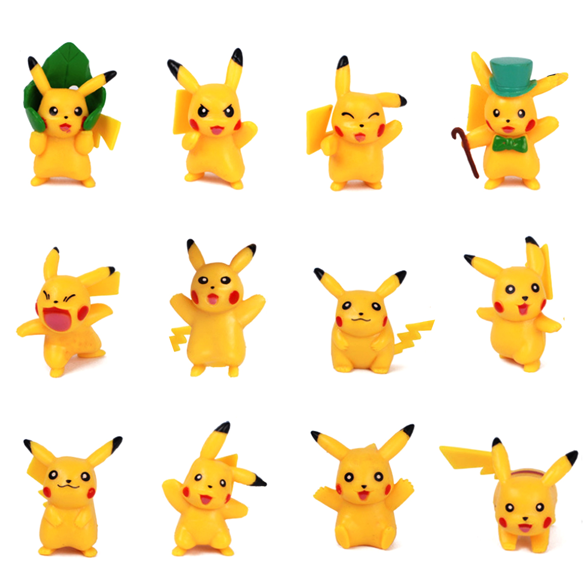 Hcm]Mô Hình Pokemon 12 Pikachu Vui Vẻ Trang Trí Sinh Nhật | Lazada.Vn