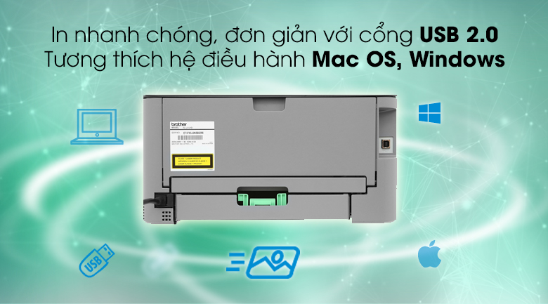 Máy in Brother HL-L2321D (chính hãng)