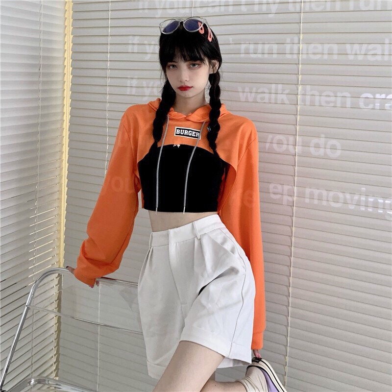 SET 2 MÓN ÁO CROPTOP HODDIE