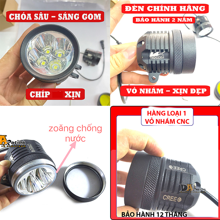 Đèn Led L4X 30W Trợ Sáng Xe Máy [ Tặng 4 món phụ kiện ]