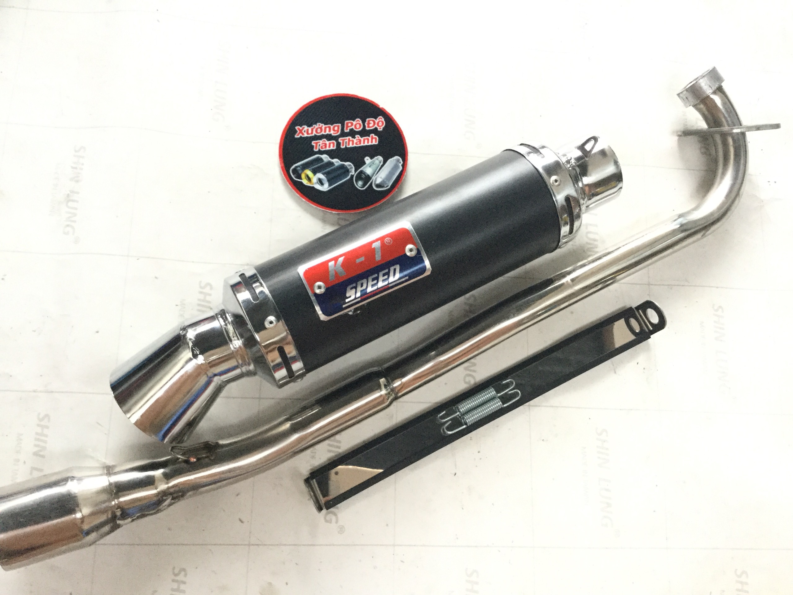 Bộ pô k1 đen full cổ exciter 150