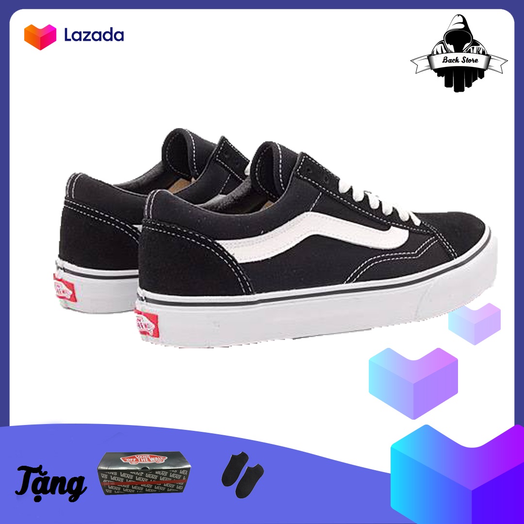 [HCM]Giày thể thao sneaker nam nữ Vans Old Skool đen[ Tặng Box + Vớ ]