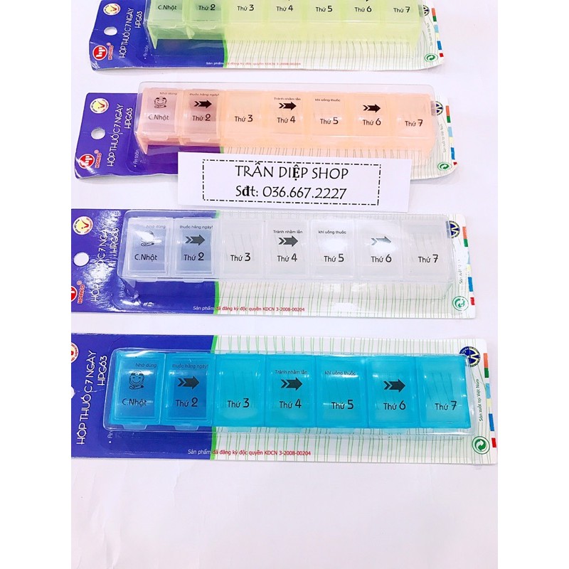 Hộp Chia Thuốc 7 Ngày Size Lớn (19cm)