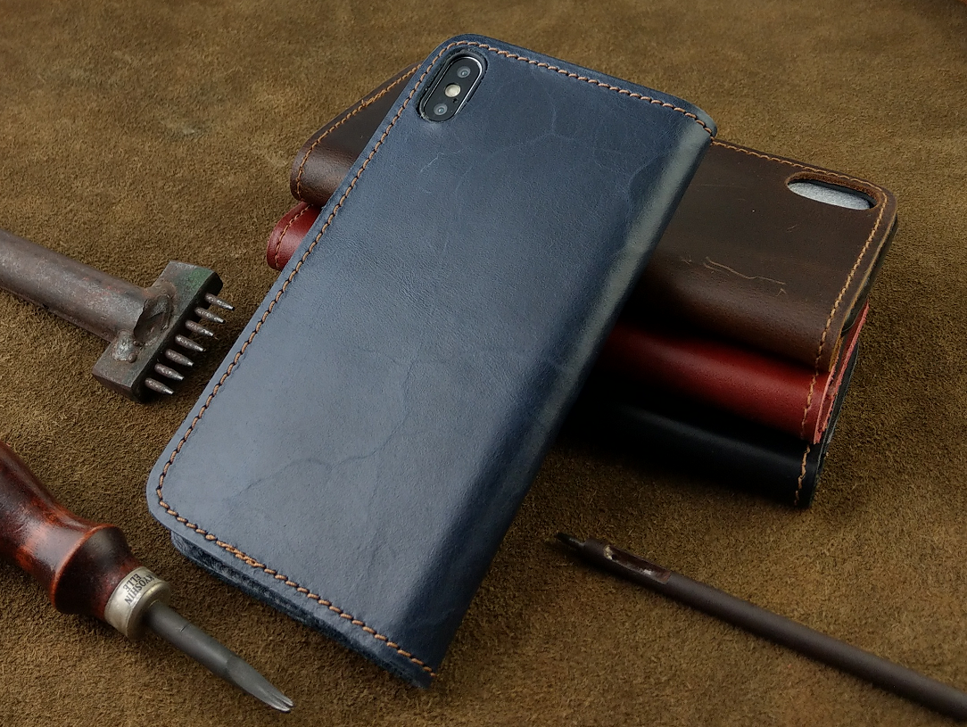 Bao Da Iphone XS Max Handmade Da Bò Thật