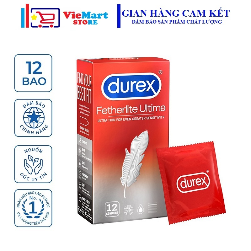 Bao cao su Durex Fetherlite Ultima 12 bao / hộp
