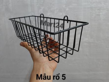 giỏ cài lưới sắt. giỏ treo khung sắt trang trí