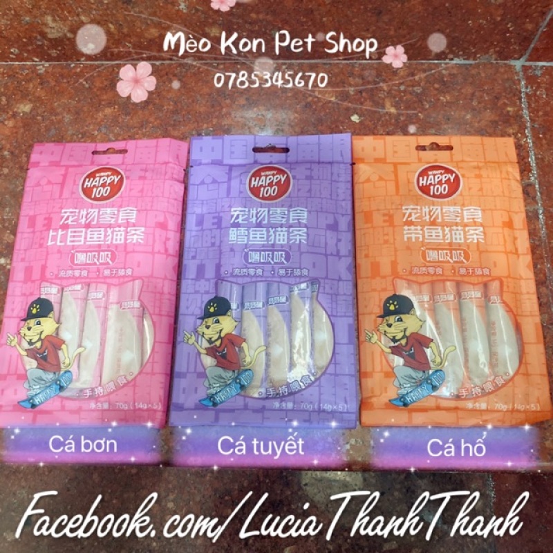 Súp thưởng cho mèo Wanpy Happy 100 70 gr (14x5)