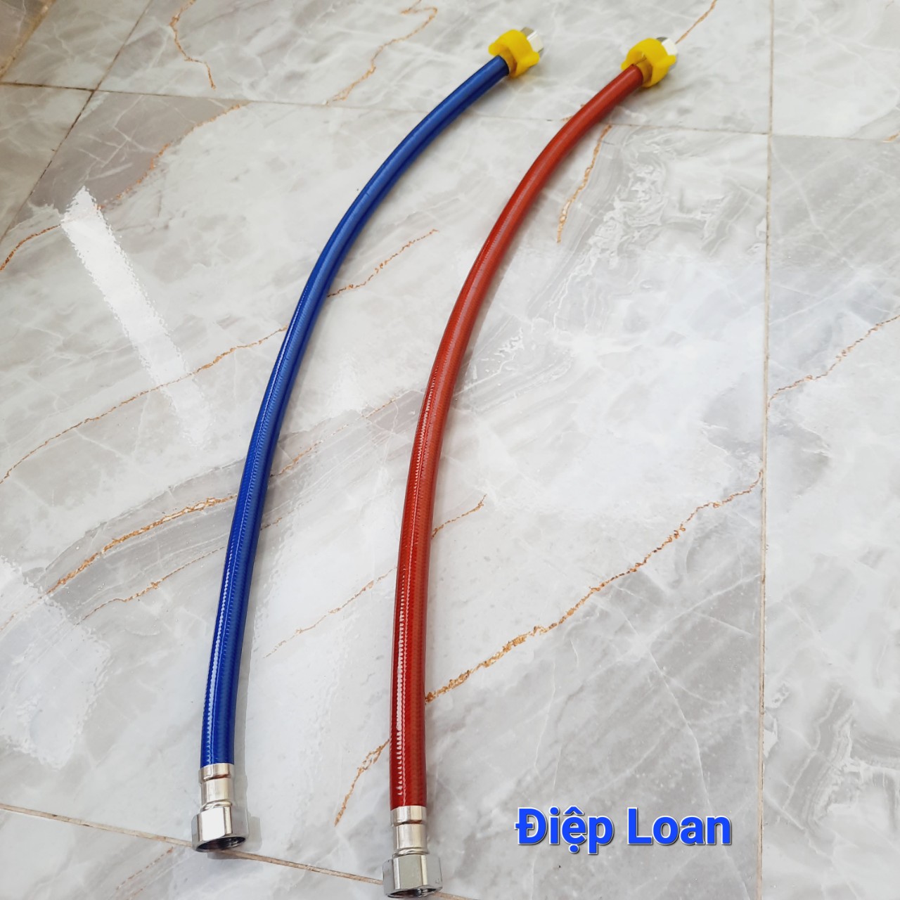Combo 2 dây cấp bình nóng lạnh cao cấp Karosi dài 60cm phân loại 2 đầu ốc