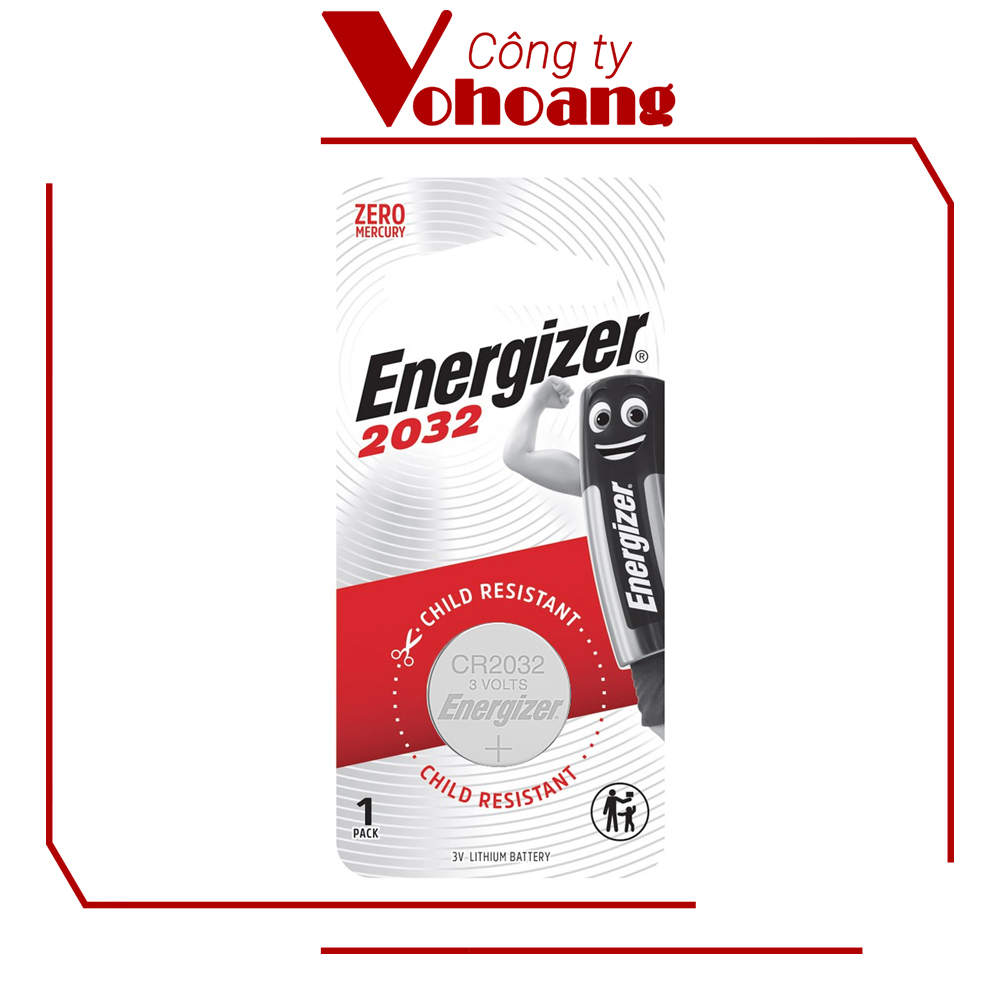 Pin Energizer 2032 3V dùng cho remote xe máy, xe hơi, máy đo, cấp nguồn CMOS PC, Laptop