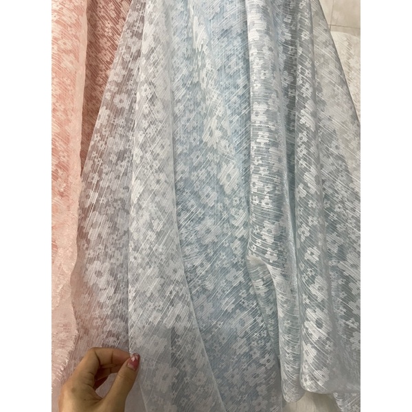thiên tơ hoa , tơ organza hoa