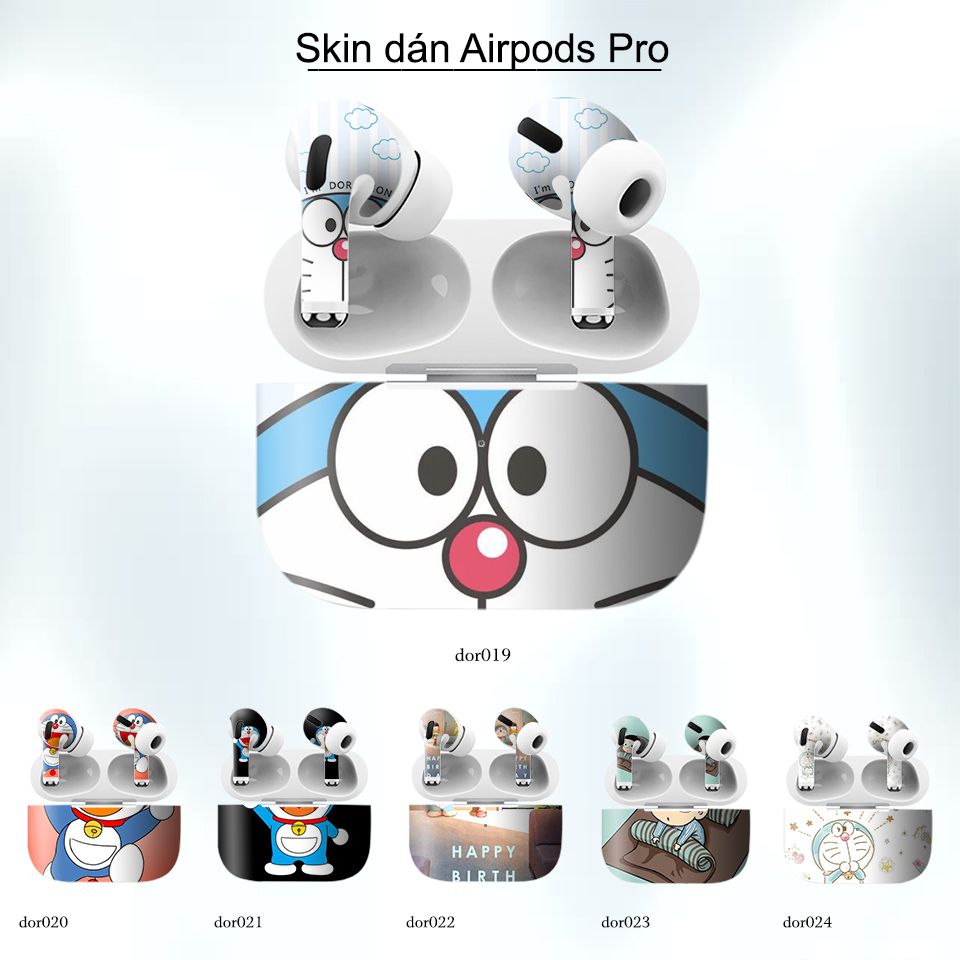 Decal Skin dán AirPods Pro mẫu Doremon