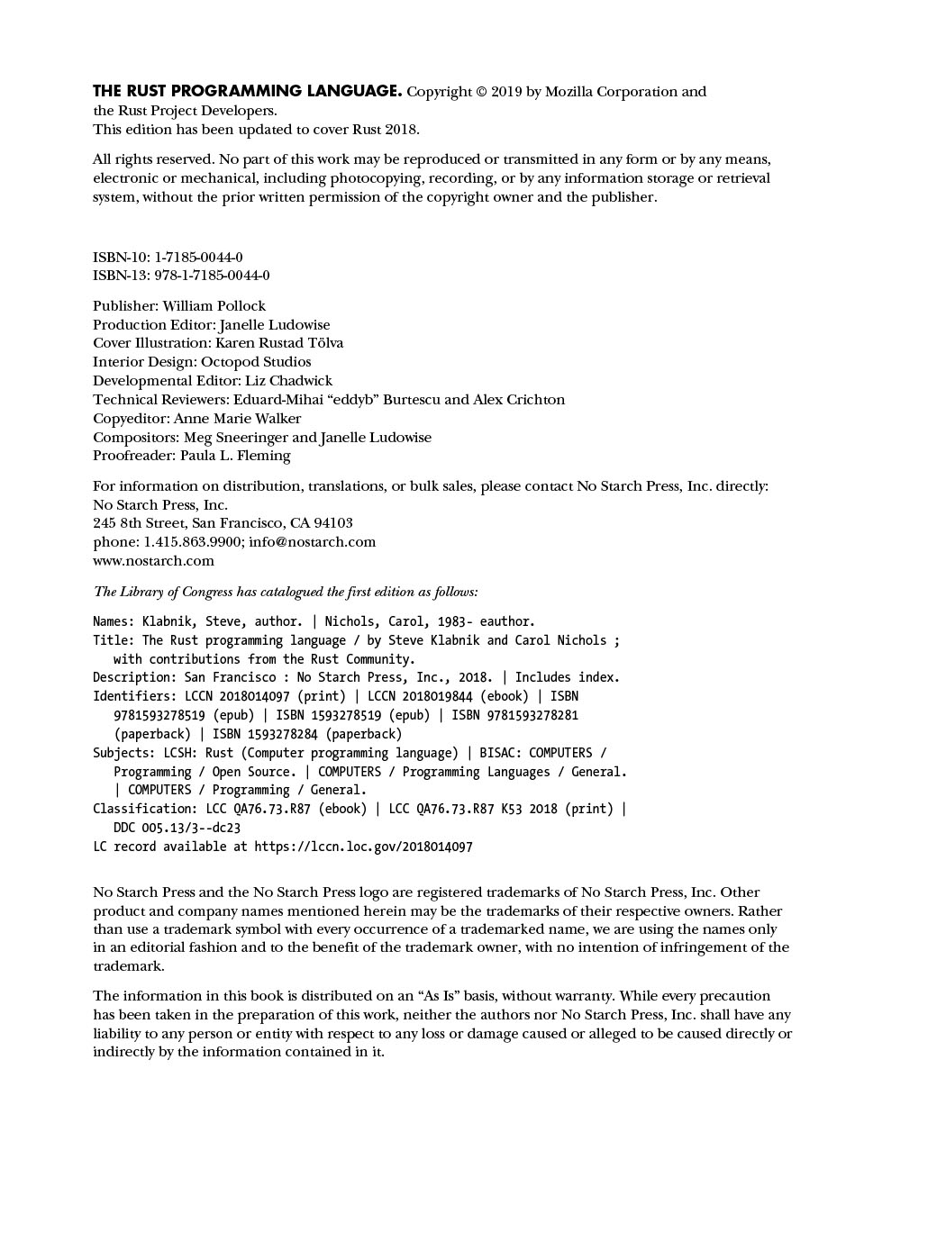 The Rust Programming Language