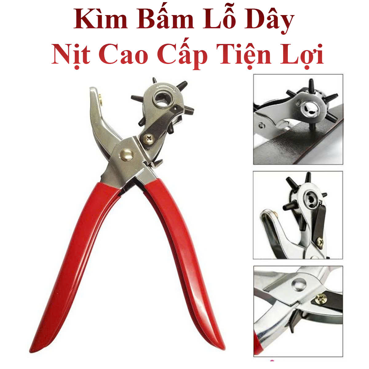 Kìm Bấm Lỗ Dây Nịt Tiện Lợi