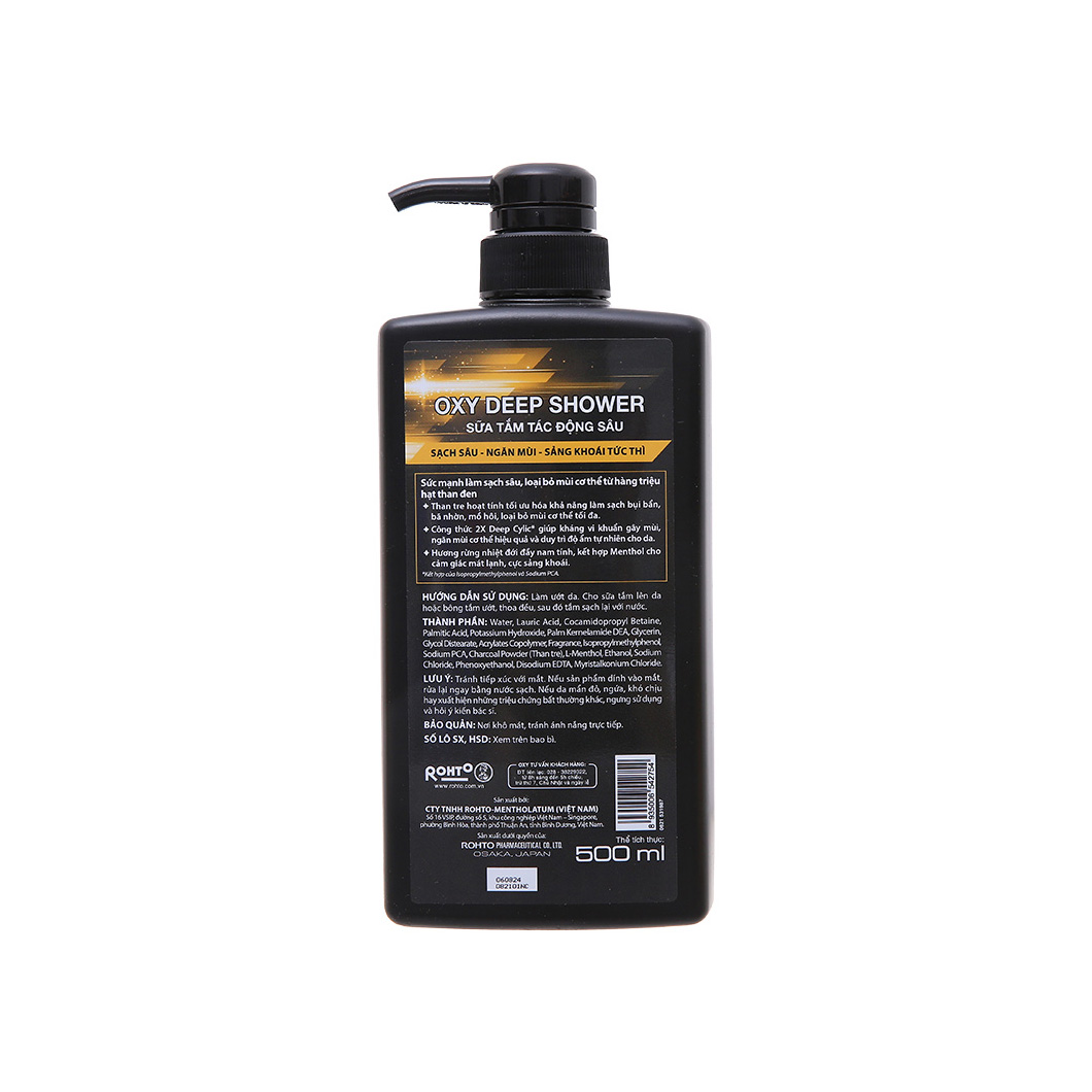 Sữa Tắm Oxy Tác Động Sâu Deep Shower 500ml (Tặng sữa rửa mặt oxy 100g)