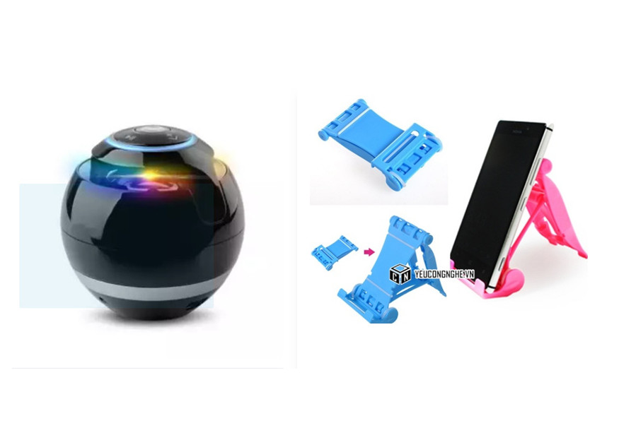 Loa Mini Bluetooth 360 + Tặng giá đỡ điện thoại 2030