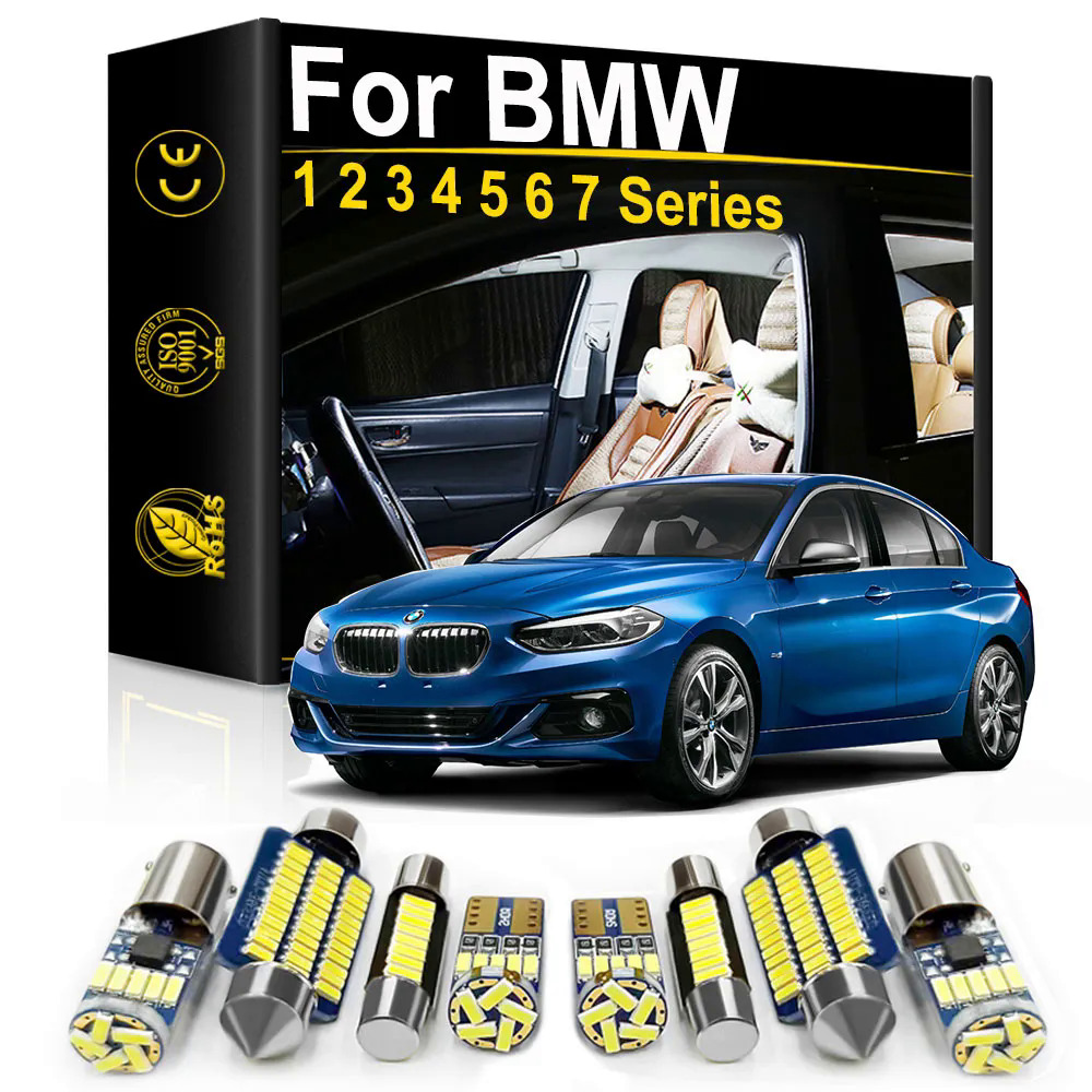 Cho BMW e87 E81 F20 E36 E46 E90 E91 E92 e93 F30 E39 E60 E61 F10 F11 E38 E65 E66 328i xe nội thất LED ánh sáng CANBUS bóng đèn trong nhà
