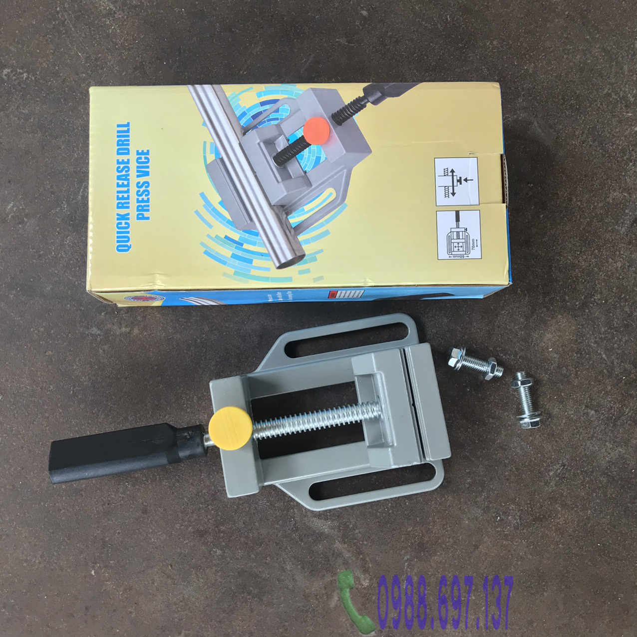 khung máy khoan TZ6102 có đế kẹp ê tô