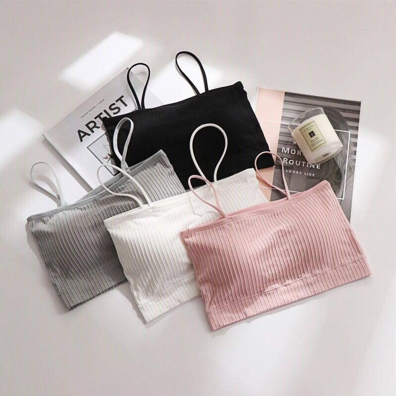 Áo bra gân tăm  Áo bra quây cotton có đệm ngực áo lót nữ  áo ngực nữ - DLN68