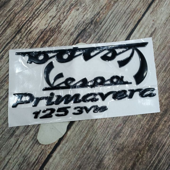 Tem decal  - tem chữ nổi dành cho xe Vespa PRIMAVERA 125 3Vie màu ĐEN trang trí xe máy có keo dán tiện lợi, , phụ kiện xe máy số 1, chuyên cung cấp phụ tùng xe máy