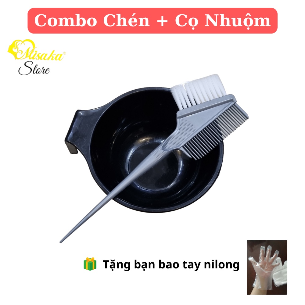 Chén Và Cọ Nhuộm Cao Cấp - [FreeShip Max] - Dụng Cụ Nhuộm Tóc ( Misaka store )