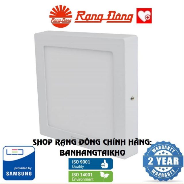 Đèn Led Ốp Trần Vuông Rạng Đông 24W, Samsung Chipled, Model: D Ln08L 30X30/24W