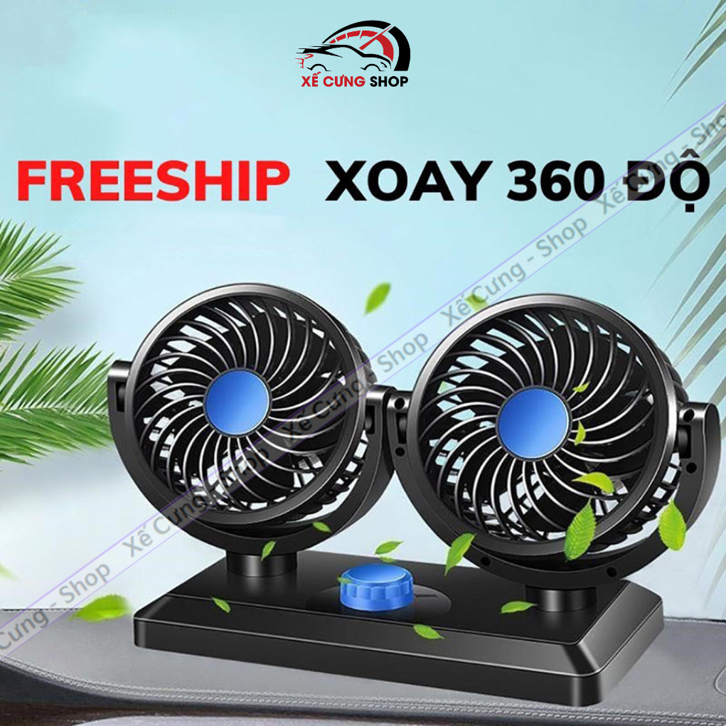 Quạt đơn - quạt đôi mini ô tô cao cấp