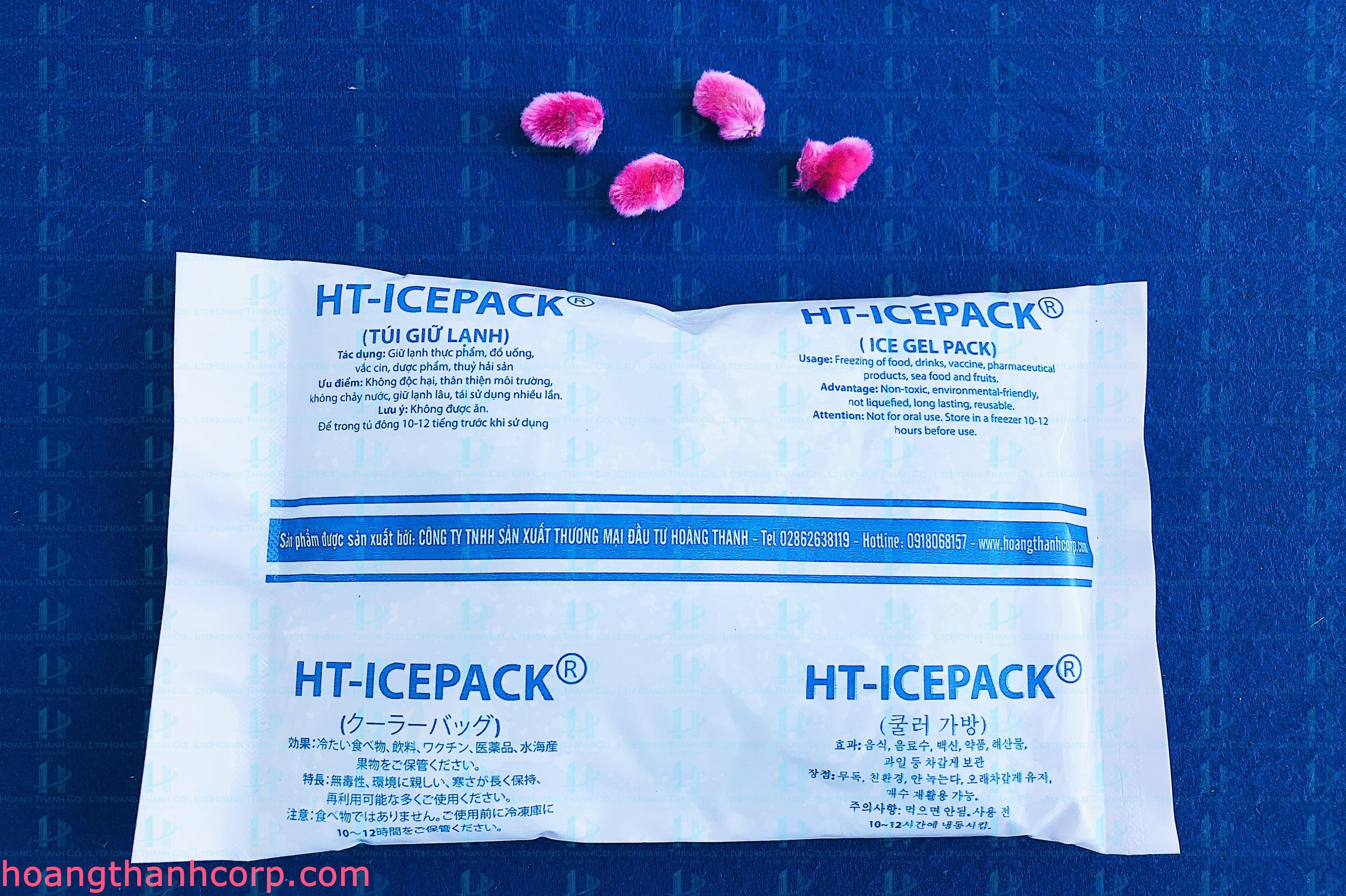 2 BỊCH ĐÁ GEL ĐÁ KHÔ HT ICE PACK – 500 GR (14x21cm)