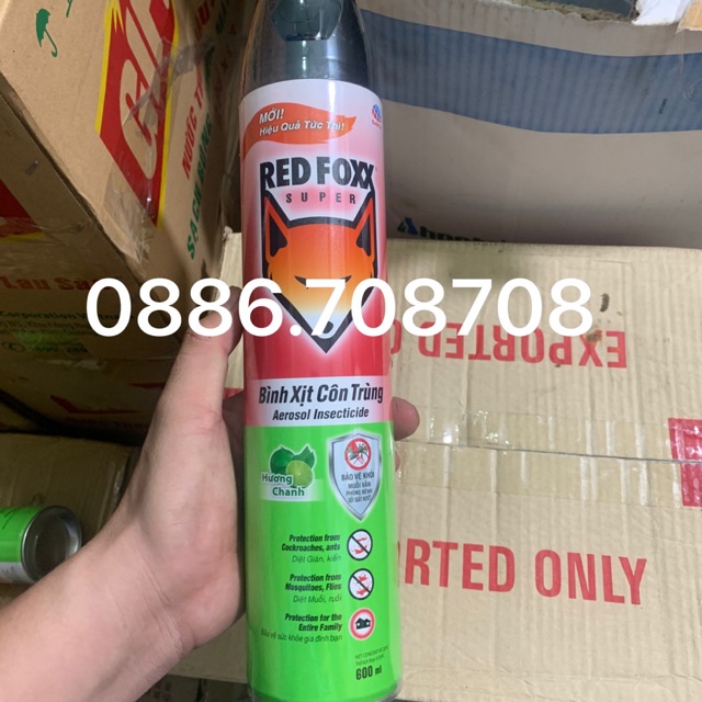 Bình Xịt Côn Trùng Red Foxx 600 Ml