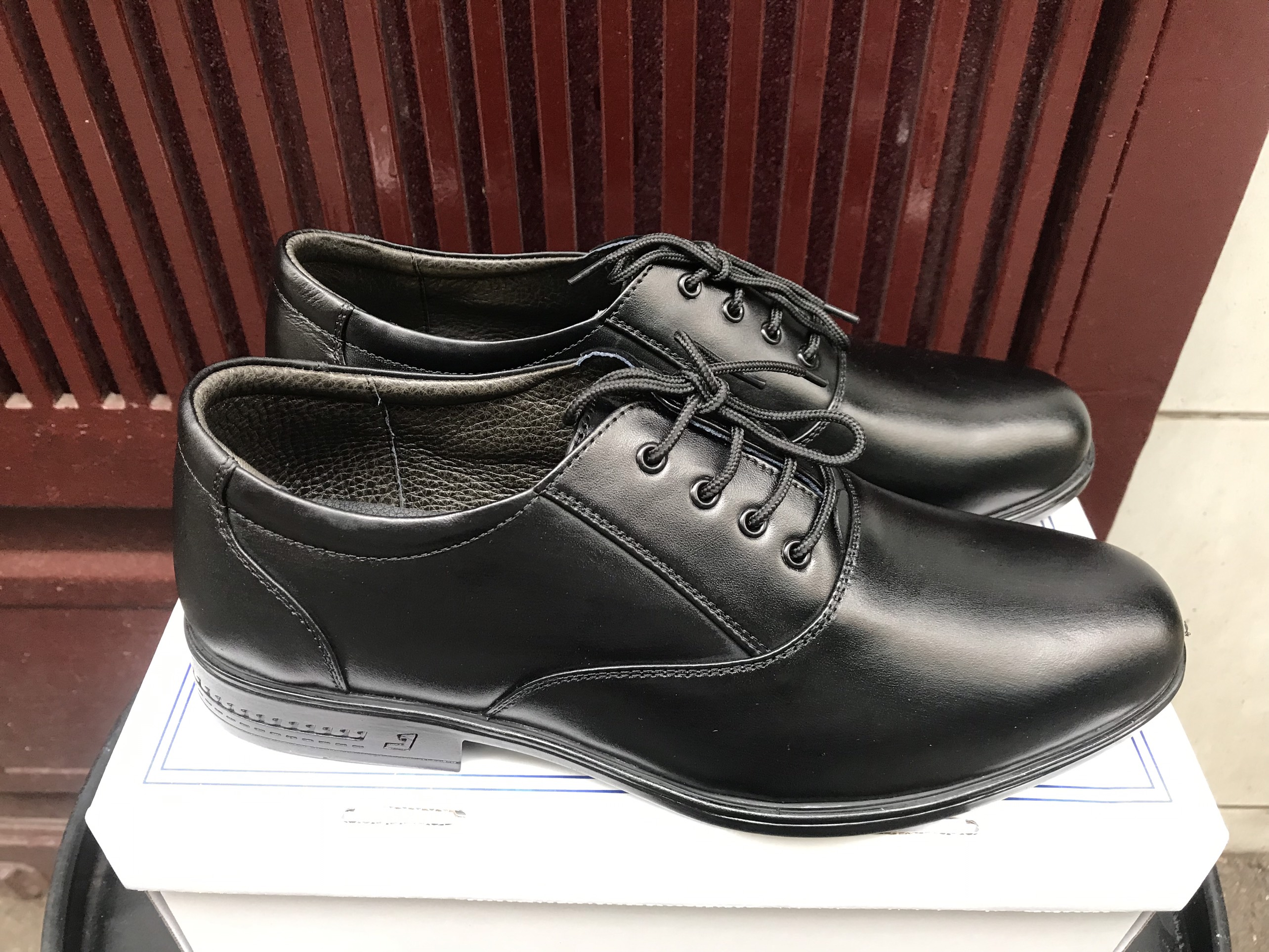 Men's Genuine Leather Office Shoes Lace-Up Style 407A