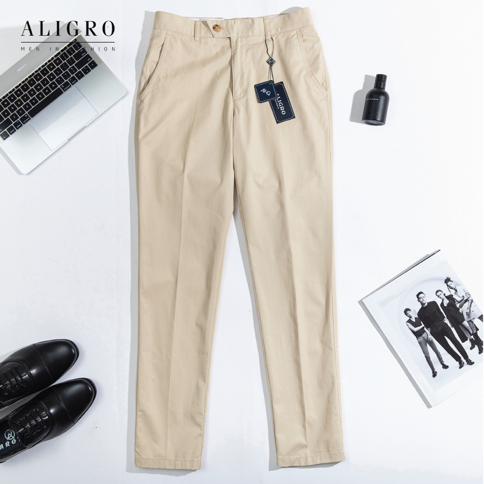 QUẦN KAKI ALIGRO MÃ ALGK055 trắng sữa(ảnh thật)