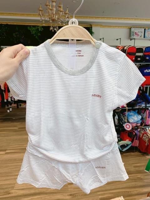 Bộ noubaby kẻ cài vai 3-14kg