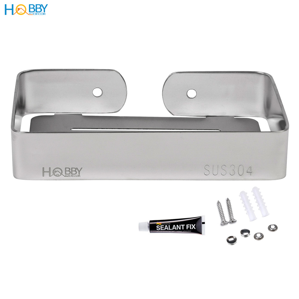 Kệ đựng xà bông cục dán tường inox 304 có keo dán Hobby Home Decor SB4